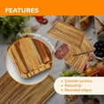 thumbnail image 4 of Bamboo Serving Tray - 11" x 8.9" x 0.6" - Tiger Stripe - 30 Trays, 4 of 6