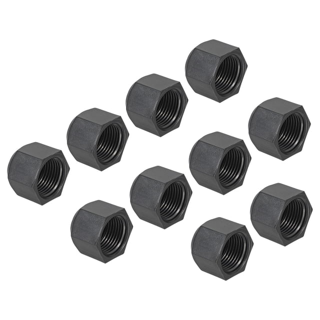 Uxcell Plastic Flare Cap Female Thread 5Pcs 45 Degree SAE Flare Tube Fitting Valve Cap 1/2" 10