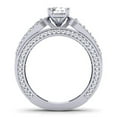 thumbnail image 2 of Dazzlingrock Collection 1.75 Carat (ctw) 14k Round Diamond Ladies Vintage Style Solitaire With Accents Bridal Engagement Ring 1 3/4 CT, White Gold, Size 8, 2 of 3