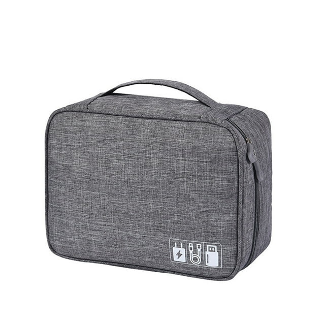 Matsuzay Bolsa electrónica Mujeres Hombres Poliéster Cremallera Estuche Estuche Capacidad Organizador de cables Vacaciones Cosmética Gestión Almacenamiento y organización del hogar
