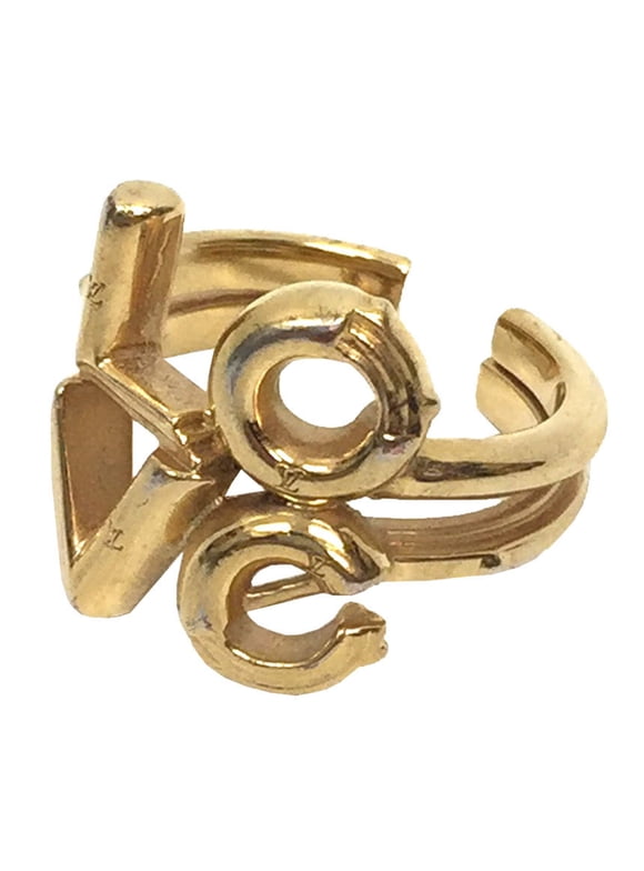 Pre-Owned Louis Vuitton LV&ME LOVE Ring M62847, Large, Gold (Good)