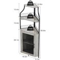 thumbnail image 3 of GAOMON Corner Bar Cabinet with LED Lights, 60" Tall Farmhouse Wine Bar Cabinet ,Industrial Wine Cabinet with Glass Holder and Mesh Door, Liquor Coffe Bar Cabinet with Adjustable Shelves,Gray, 3 of 6