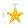 thumbnail image 2 of Uxcell Small 5 Star Iron on Patches Embroidered Sew Patches for Clothing 1.14x1.14" Pack of 15 Yellow, 2 of 7