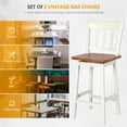 thumbnail image 5 of Canddidliike 24.5 Inches Set of 2 Swivel Bar Stools with 360掳 Swiveling-White, Bar Height Stools, Barstools for Kitchen, Dining Room, 5 of 8