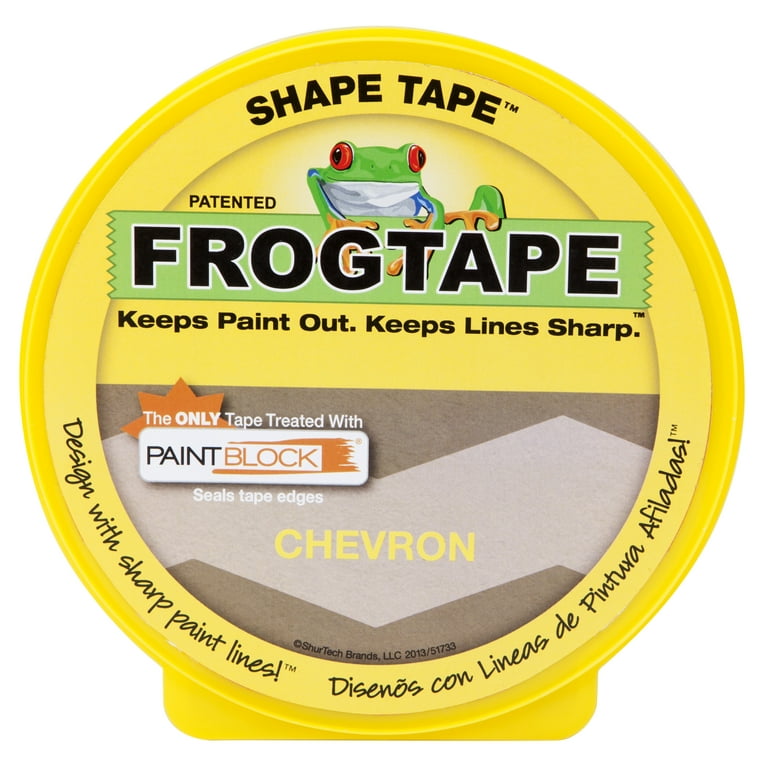FrogTape 1.81 in. x 25 yd. Yellow Chevron Painting Shape Tape - Walmart.com