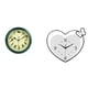 thumbnail image 1 of Reloj De Pared Con Forma De Corazón Verde Melódico, Diseño De Pájaros Musicales Creativos, Acrílico, Movimiento Silencioso, Decorativo Para Habitación, Estudio, Dormitorio, Regalo De, 1 of 8