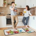 thumbnail image 6 of SKYSONIC Watercolor Cocktail Kitchen Rugs 2 Pieces, Summer Floor Mat Room Area Rug Washable Carpet Perfect for Living Room Bedroom Entryway, 6 of 7