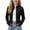 Black-Kinrui girls fleece jacket, variant on Girls Ruffle Hem Athletic Jacket with Thumb Holes Long Sleeve Stand Collar Casual Running Workout Outerwear 3-15 Years