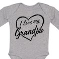 thumbnail image 4 of Inktastic I Love My Grandpa in Black Chalk Heart Boys or Girls Long Sleeve Baby Bodysuit, 4 of 5