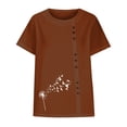 thumbnail image 5 of LYXSSBYX Clearance Plus Size Womens Shirts Women's Summer Casual Short Sleeve Printing Loose Shirt Tops, 5 of 5