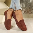 thumbnail image 6 of HTHLVMD Shiny Fabric Loafers, V-Cut Slip-On Flats, Womens Ballet Flats 2026 Pointed Toe Slip-On Dressy Flat Shoes Casual Lightweight Comfortable Business Work Loafer Shoes, Wine 7.5, 6 of 9