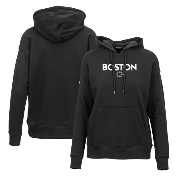 Women's Levelwear Black Boston Bruins Adorn City Capsule Pullover Hoodie