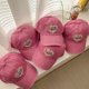 thumbnail image 2 of Gorra de béisbol con visera para mujer, gorro con visera, suave, ajustable, cara pequeña, color rosa, 2 of 4