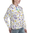 thumbnail image 2 of Yiaed Daisies Flowers Print Womens Casual Hoodies Crew Neck Long Sleeve Sweatshirts With Pocket Pullover Tops Women's Hooded Sweatshirt-Large, 2 of 5