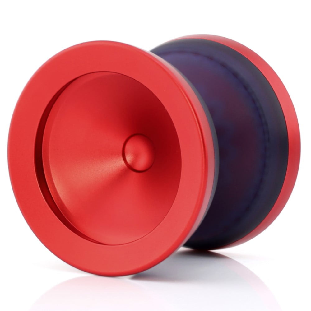 yoyofriends Strand Yo-Yo - Bi-Material YoYo - PC Body with Aluminum Caps (Black PC w/Red Caps)
