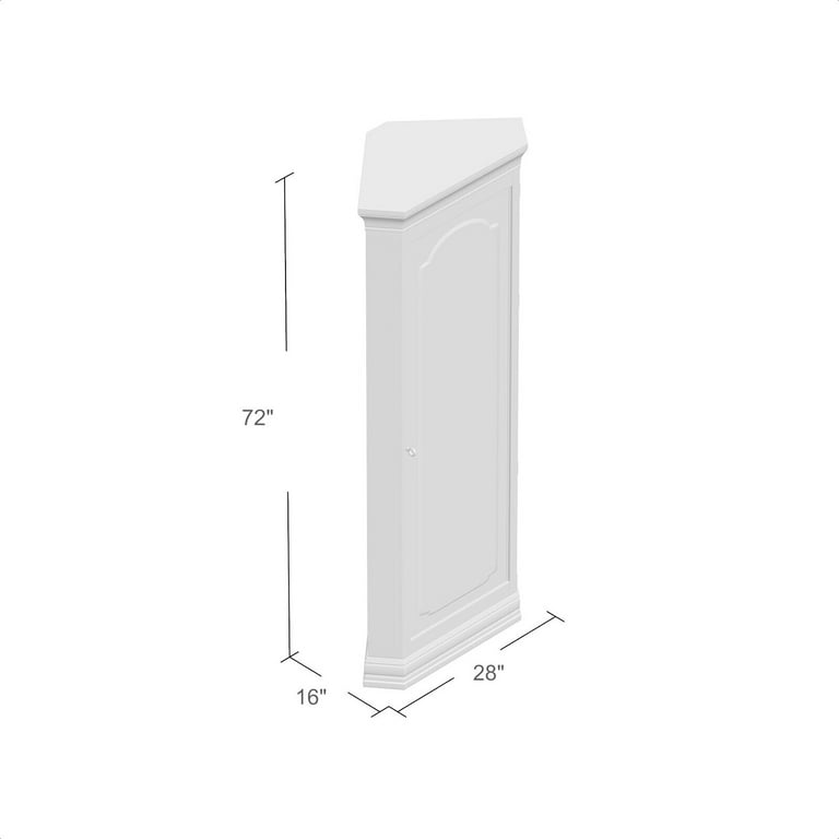 Milanhome Nancy Lighted Corner Curio Cabinet