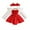 F104-Red, variant on FYDUU Christmas Girls Tutu Dresses Infant Girls Long Sleeve Christmas Fleece Romper Newborn Bodysuits Dress Hat Set 9-12 Months