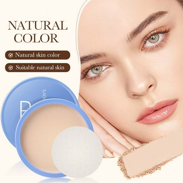 Mareep Flawlessing Foundations,Face Powder Oil Control Face Powder Matte Setting Powder Makeup Silk Soft Mist Powder Long Lasting Finishing Powder