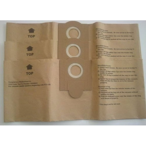Fein Disposable Dust Bag for Two Stage Dust Collection on Turbo Vacuums - 3-Pack # 69908195015
