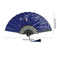 thumbnail image 3 of Ancient Folding Fan 7 Inches Traditional Hand Fan Tassel Decor Photography Fan Portable Opening Closing Fan Summer Cooling Home Decor Fan(C), 3 of 6