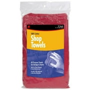 14" x 14" Buffalo Industries 62013C Red Colored Cloth Shop Towels, 25-Pack