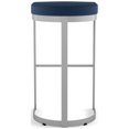 thumbnail image 4 of Amisco Lester 30 In. Bar Stool - Blue Polyurethane / Shiny Grey Metal, 4 of 9