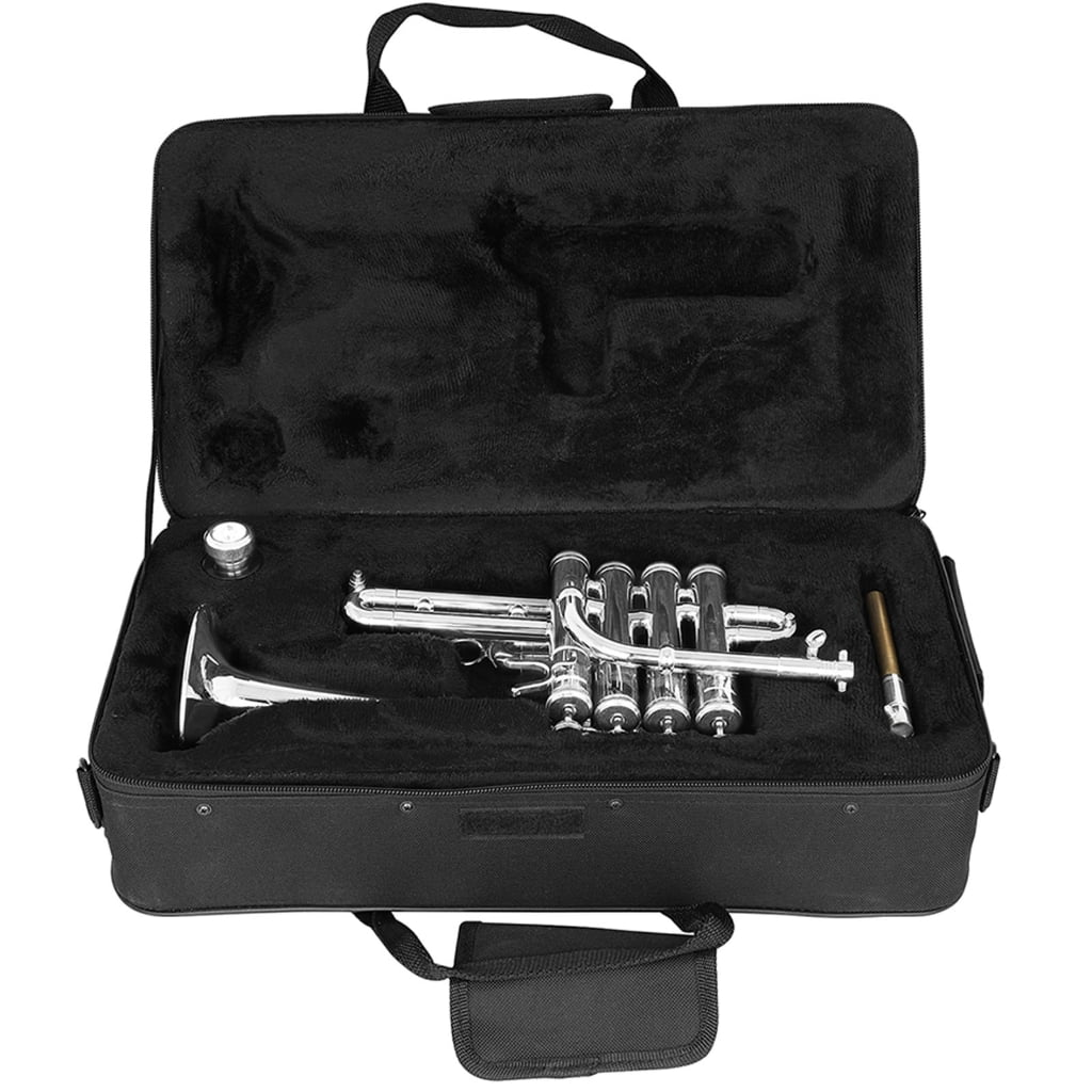 Zeiwohndc Bb Brass Musical Instrument with Mouthpiece Gloves Cleaning Cloth Case