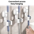 thumbnail image 5 of Qocolhg Broom Holder Mop Hanger Wall Mount Broom & Mop Grippers Organization Garage Storage System Damage Free Garden Kitchen Tool Organizer,Household Cleaning Organizer for Organization and Storage, 5 of 6