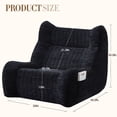 thumbnail image 6 of CQSXDA Oversized Comfy Bean Bag Chair in Plush Fabric with Armrests - Lazy Floor Sofa for Living Room and Bedroom,Black, 6 of 15