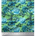 thumbnail image 1 of Soimoi Cotton Duck Fabric Leaves,Butterfly & Peony Floral Print Fabric by the Yard 42 Inch Wide, 1 of 1