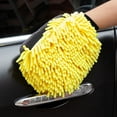 2 In 1 Coral Fleece Car Wash Gloves Thickened Cleaning Absorbent Brush