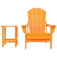 thumbnail image 3 of Polytrends  Laguna Hdpe All Weather Outdoor Patio Foldable Adirondack Chair With Side Table (2-Piece Set) Orange, 3 of 5