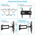 thumbnail image 6 of Moclever TV Wall Mount, Swivel Tilt Full-Motion Articulating Wall Rack 99lbs Max Load Support VESA up to 400x400mm for 32-55in TVs, Black, 6 of 8