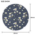 thumbnail image 2 of Round Tablecloth Wrinkle Free 60 Inch Daisy Table Cover Floral Dining Kitchen, 2 of 5