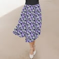 thumbnail image 4 of Viikei Womens Skirts Clearance Summer Maxi Skirt,Women's Casual Flowers Printed A-line Elastic Waist Skirt Blue XXL, 4 of 6