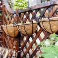 thumbnail image 2 of Grey Ghost Gear 2 Pcs Iron Wall Hanging Planters 9.8 Inches Half Round with Coco Coir Liner, 2 of 8