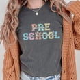thumbnail image 4 of Preschool T-Shirt for Teacher Women's Bold Colorful Font Pre School Tee Pepper Shirt Adult Large, 4 of 5