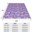 thumbnail image 3 of Balery Pugs and Flowers Manta de Felpa Suave y Acogedora – Cobija de Franela Aterciopelada para Cama, Lavable y Cálida para Sofá, Mascotas, Transpirable-80"x60", 3 of 7