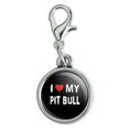thumbnail image 1 of I Love My Pit Bull Stylish Antiqued Bracelet Pendant Zipper Pull Charm with Lobster Clasp, 1 of 1