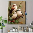 thumbnail image 4 of UXIEQU Cute Bird Family Oil Painting Canvas Wall Art 15.75x11.81 Inches, 4 of 8
