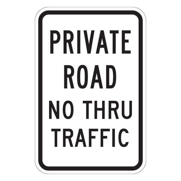 Lyle Private Drive & Road Traffic Sign,18x12" T1-1019-HI_12x18