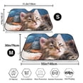 thumbnail image 3 of Balery Playful Cat Windshield Sun Shade, Car Front Window Sunshade Cover ,Automotive Interior Portected Blocks Uv Rays For Car Pickup Truck Suv Accessories- Small, 3 of 7