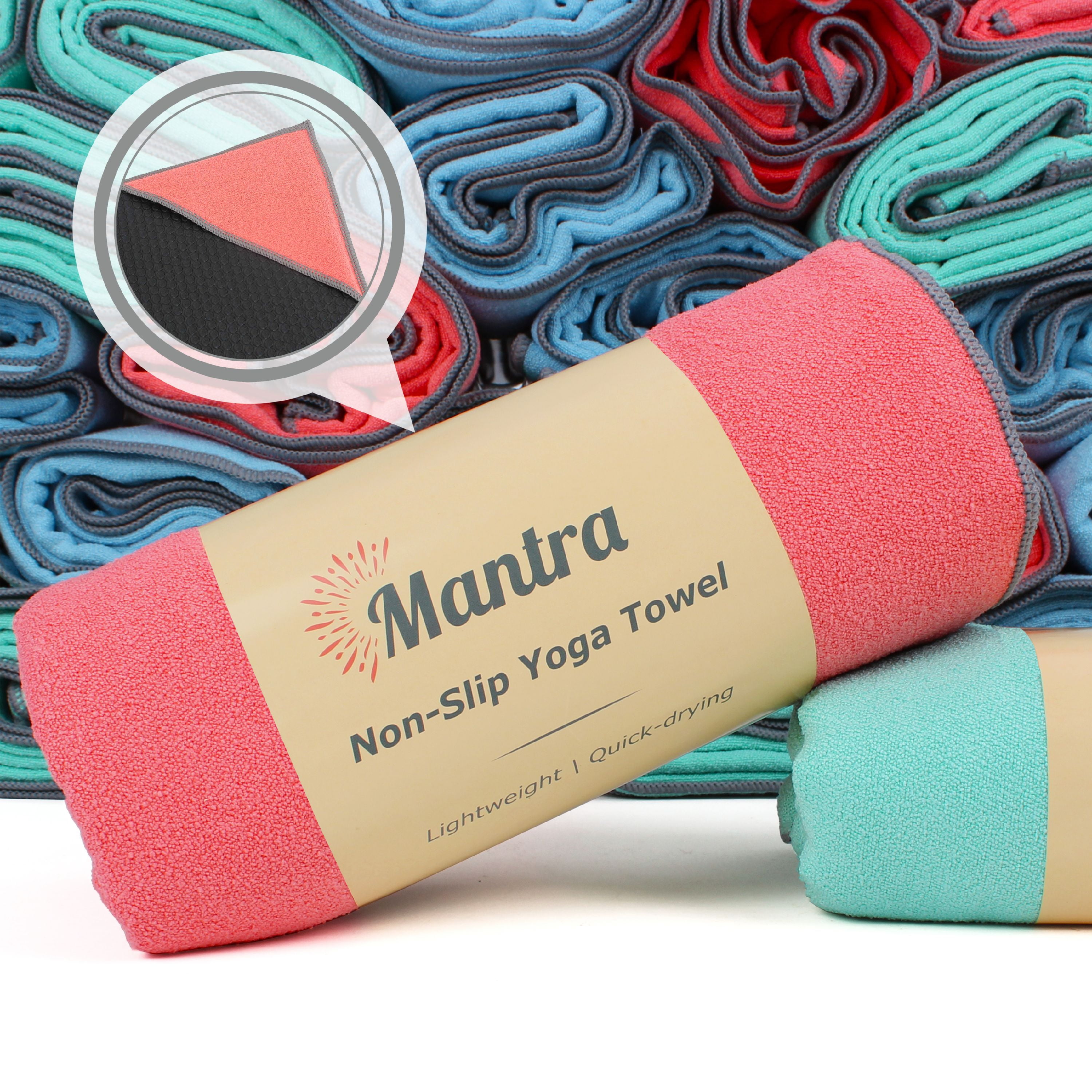 ZOEO Rainbow Galaxy Mermaid Scales Yoga Towel Mat Non Slip Hot Yoga Towels Dry Fast Bikram Pilates Women Exercise