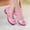 Pink, variant on FSYBOA Girls Dress Shoes Size 13(Little Kids), Hook and Loop Strap Fashion Low Heel Closed Toe Kids Princess Shoes Pink