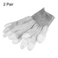 thumbnail image 3 of Uxcell 2Pairs ESD Anti Static Gloves 21cm High Resistance Carbon Fiber Computer Gloves(Large), Grey, 3 of 5