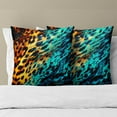 thumbnail image 3 of Leopard Print Throw Pillow Covers - Animal Skin Pillow Covers Set of 2 Decorative Pillowcases Cheetah Cushion Cover for Sofa Couch Bed Home Decor 20x20 Inch, 3 of 6