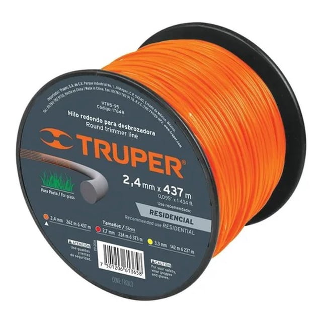 Hilo Redondo 2.4 Mm Naranja Truper 17648 HTR5-95