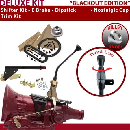 American Shifter TH200 Shifter Kit Black 10 in. E Brake Trim Kit Dipstick for EFECF