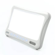 Pure Enrichment PureBliss Light Therapy Lamp - Lightweight LED Screen, Adjustable Chrome Stand, 2 Brightness Levels, Auto Shut-Off with LED Timer Lights - Ideal for Winter and Year-Round Use