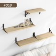 thumbnail image 7 of Fairy Floating Shelves, Rustic Wood Shelves, 4 Sets of Wall Mounted Shelf, 4.3x6.1x16.5inches, Natural, 7 of 7